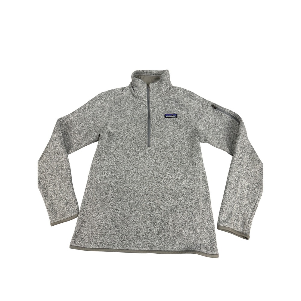 Patagonia Better Sweater 1/4 Zip Fleece Pullover Jacket Grey Womens Medium